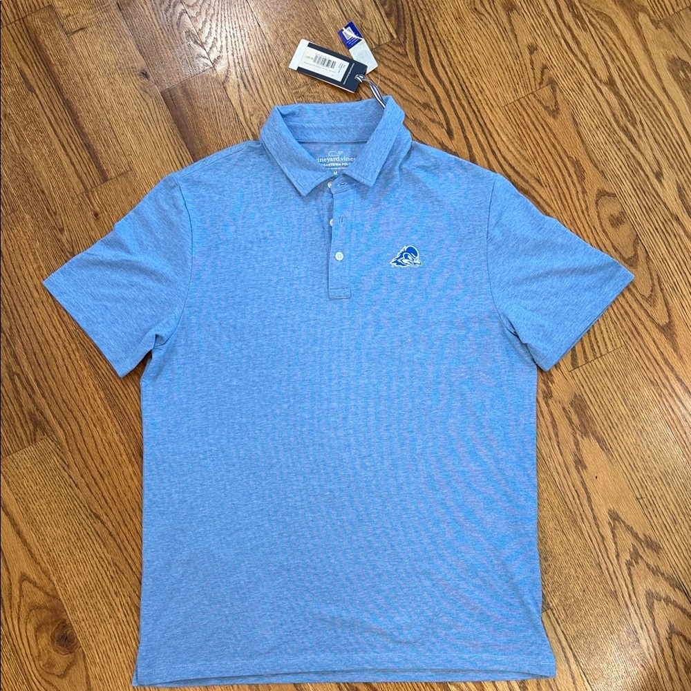 Delaware Blue Hens Vineyard Vines Polo Shirt. Size Medium. New with Tags.